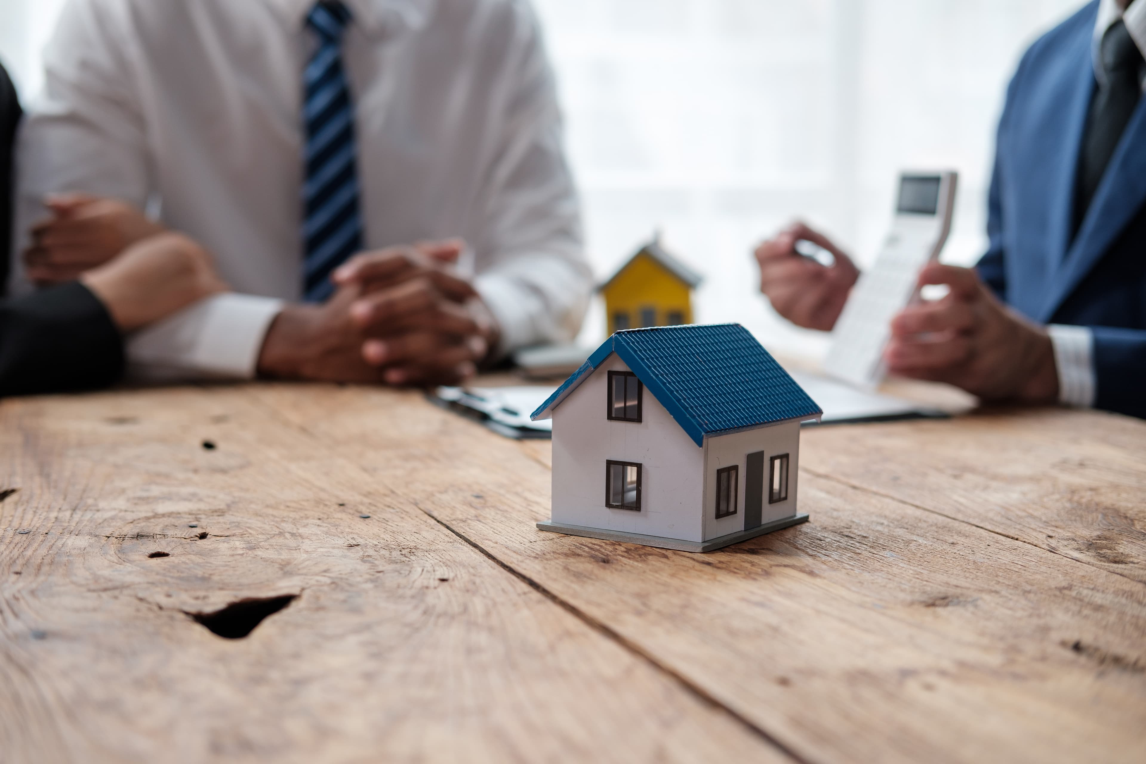 Real estate broker presenting to client