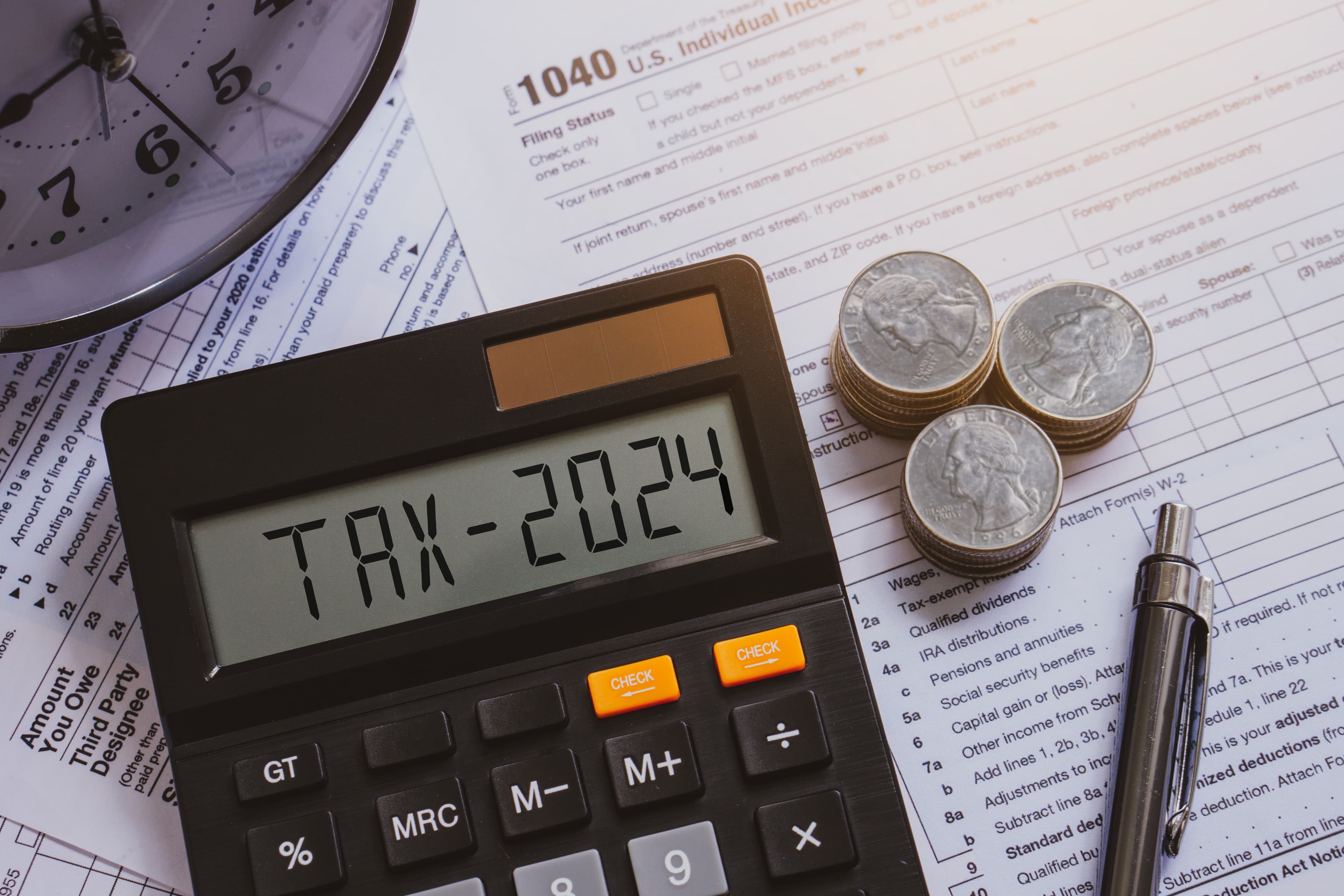 Tax calculation on calculator