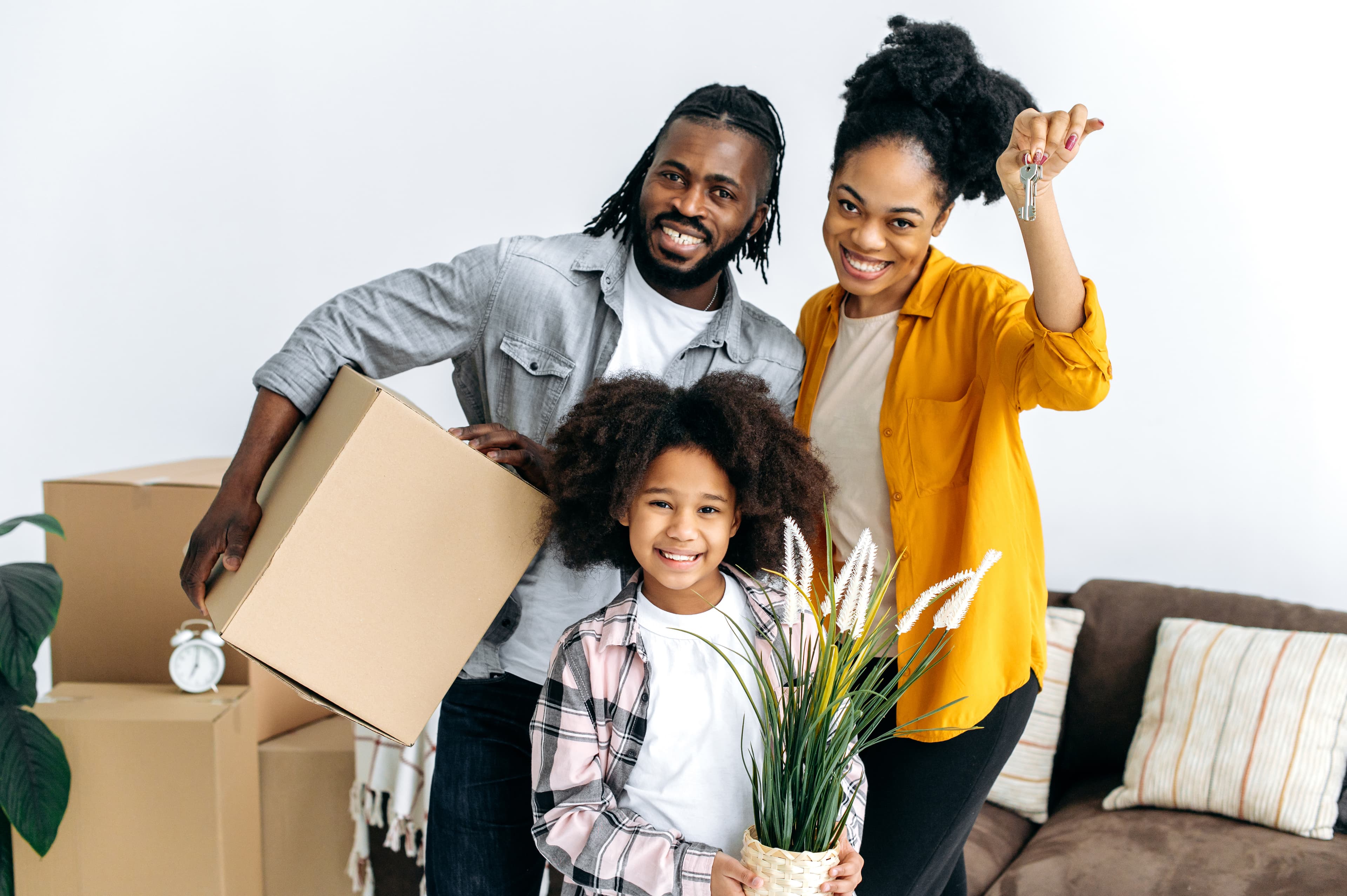 Happy young family enjoying time together